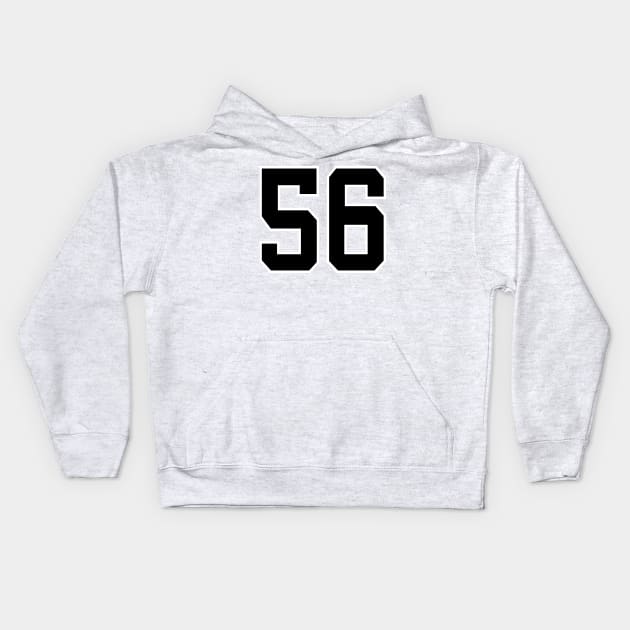 Number 56 Kids Hoodie by colorsplash